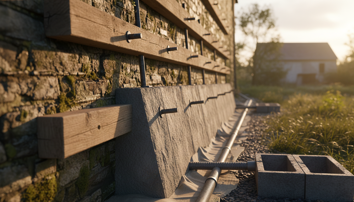 Renforcer un Mur en Pierre Penché Astuces et Drainage — free download