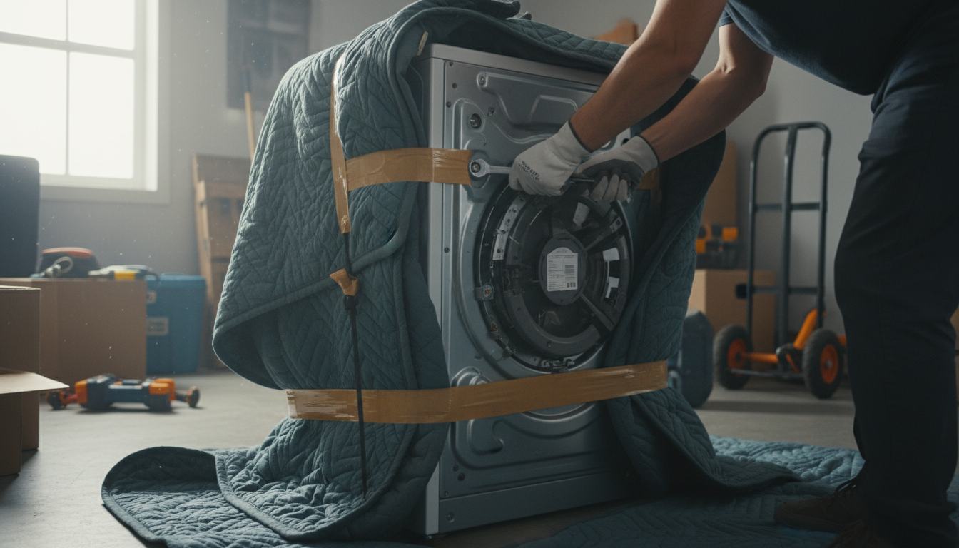 découvrez si vous pouvez coucher votre machine à laver lors d'un déménagement et quelles précautions prendre pour éviter tout dommage.