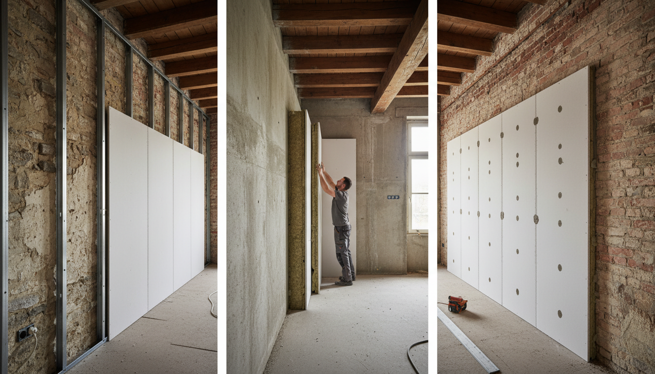 découvrez comment poser du placo sur un mur ancien en choisissant entre ossature métallique, doublage ou collage, pour une rénovation efficace et durable.