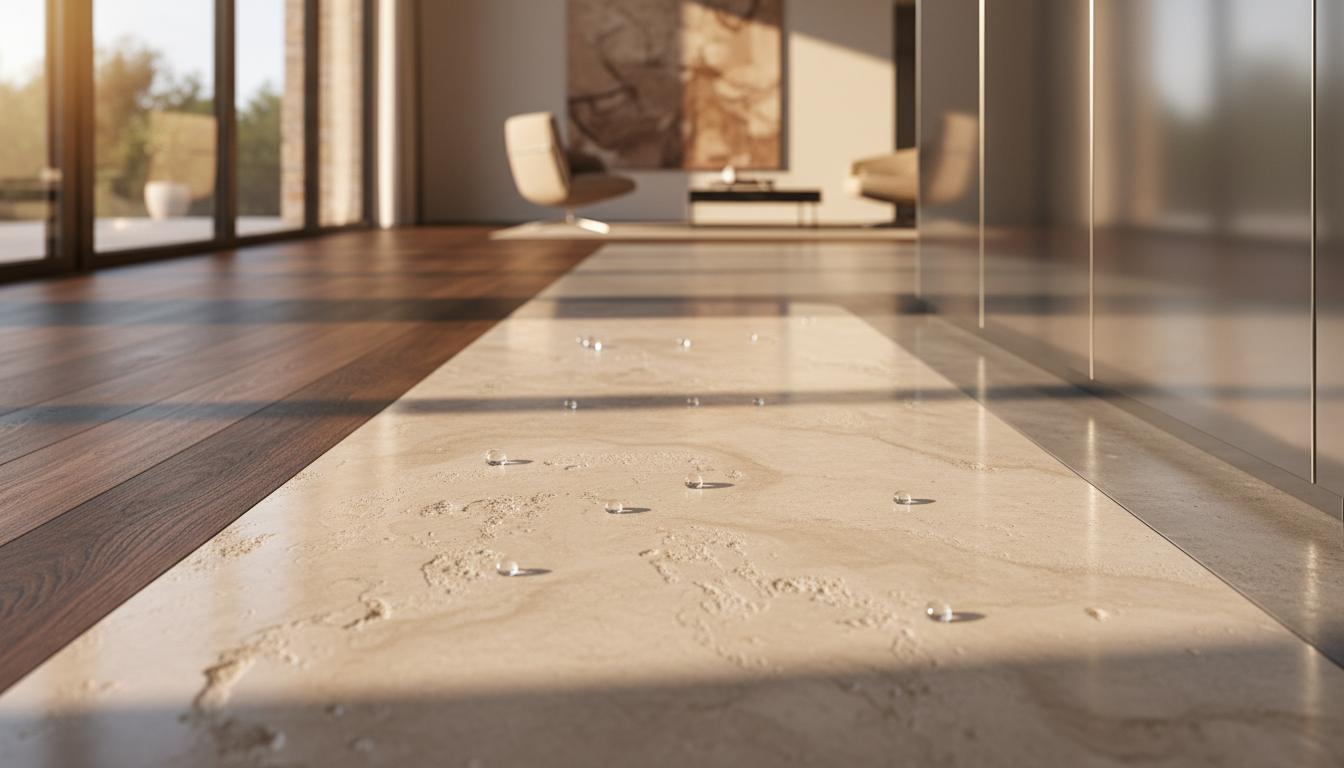 découvrez pourquoi il est essentiel de protéger vos sols en travertin avec un hydrofuge et apprenez les meilleures méthodes pour assurer leur durabilité et leur beauté.