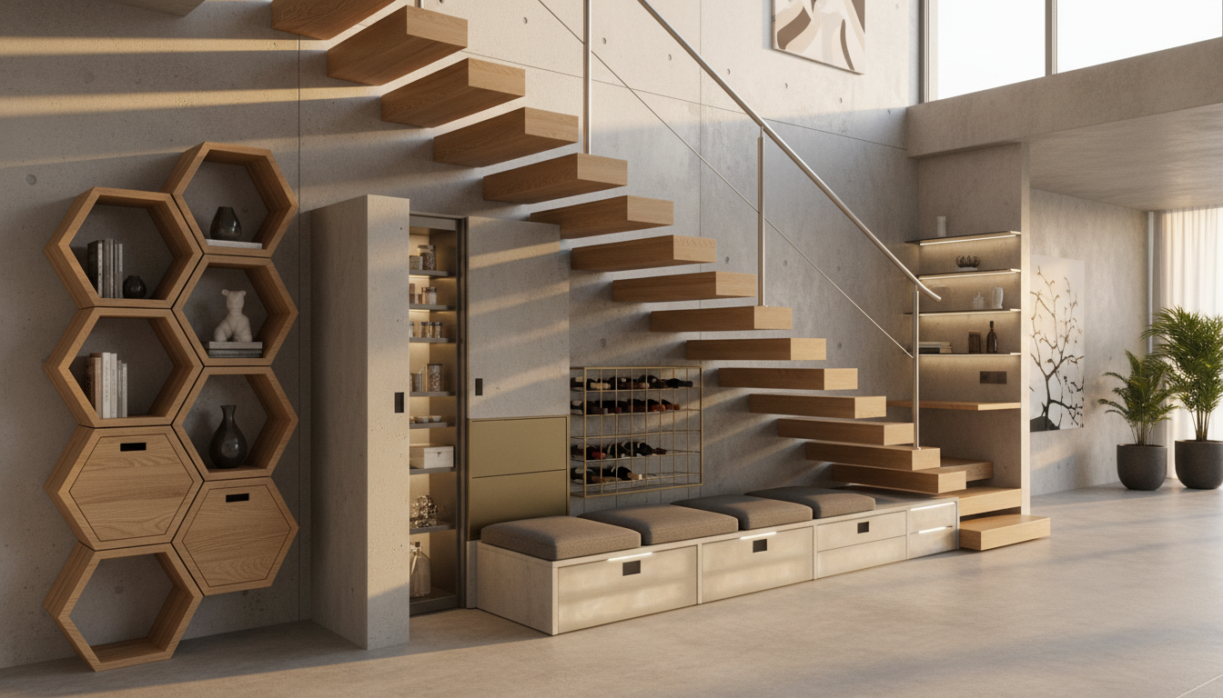 découvrez 10 idées astucieuses pour aménager un espace sous un escalier ouvert et optimiser vos rangements avec style et praticité.