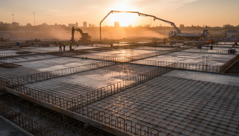 découvrez comment calculer le volume, déterminer le dosage et suivre les étapes pour réaliser une dalle en béton solide et durable.