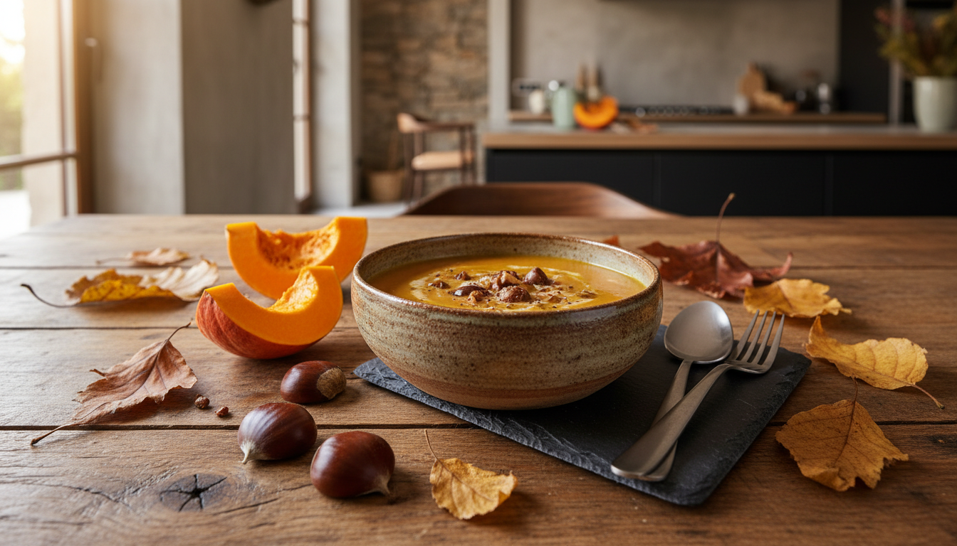 découvrez notre recette réconfortante de soupe châtaigne et potimarron, parfaite pour savourer les saveurs chaleureuses de l'automne en toute simplicité.